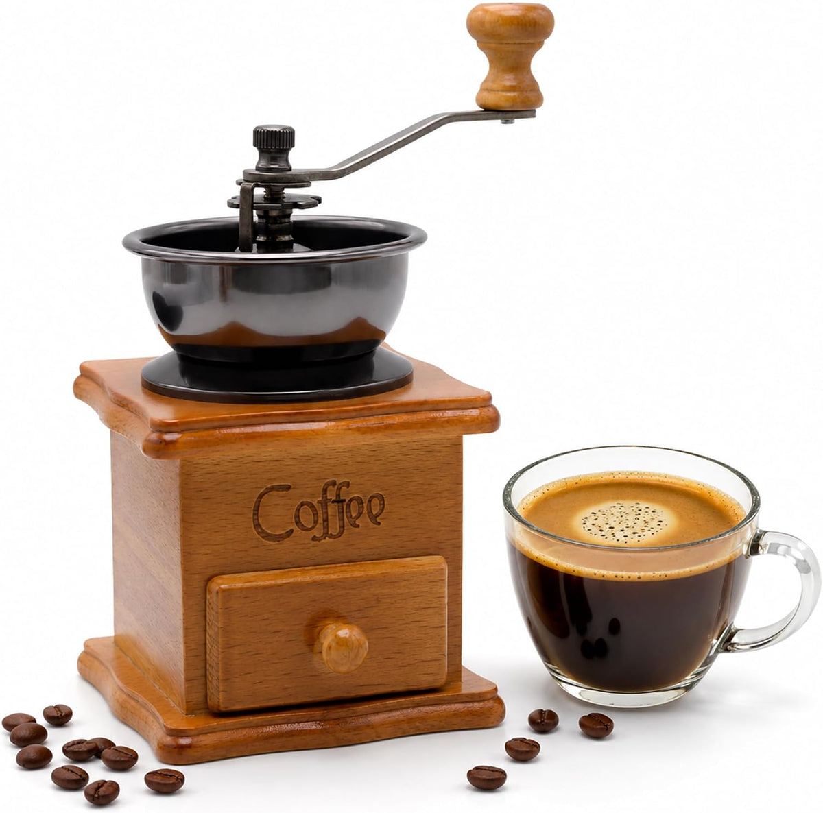 Vintage Wooden Coffee Grinder