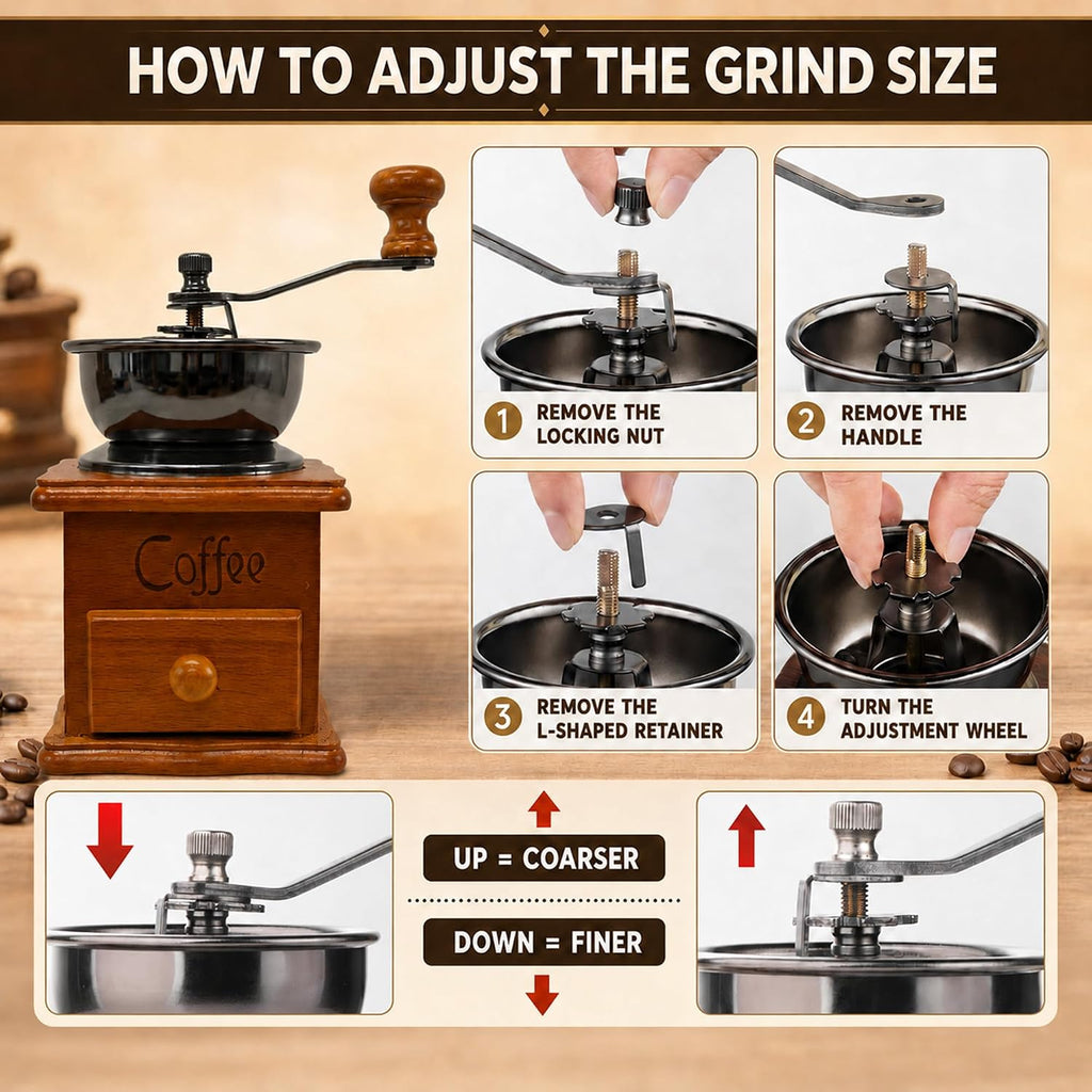 Vintage Wooden Coffee Grinder