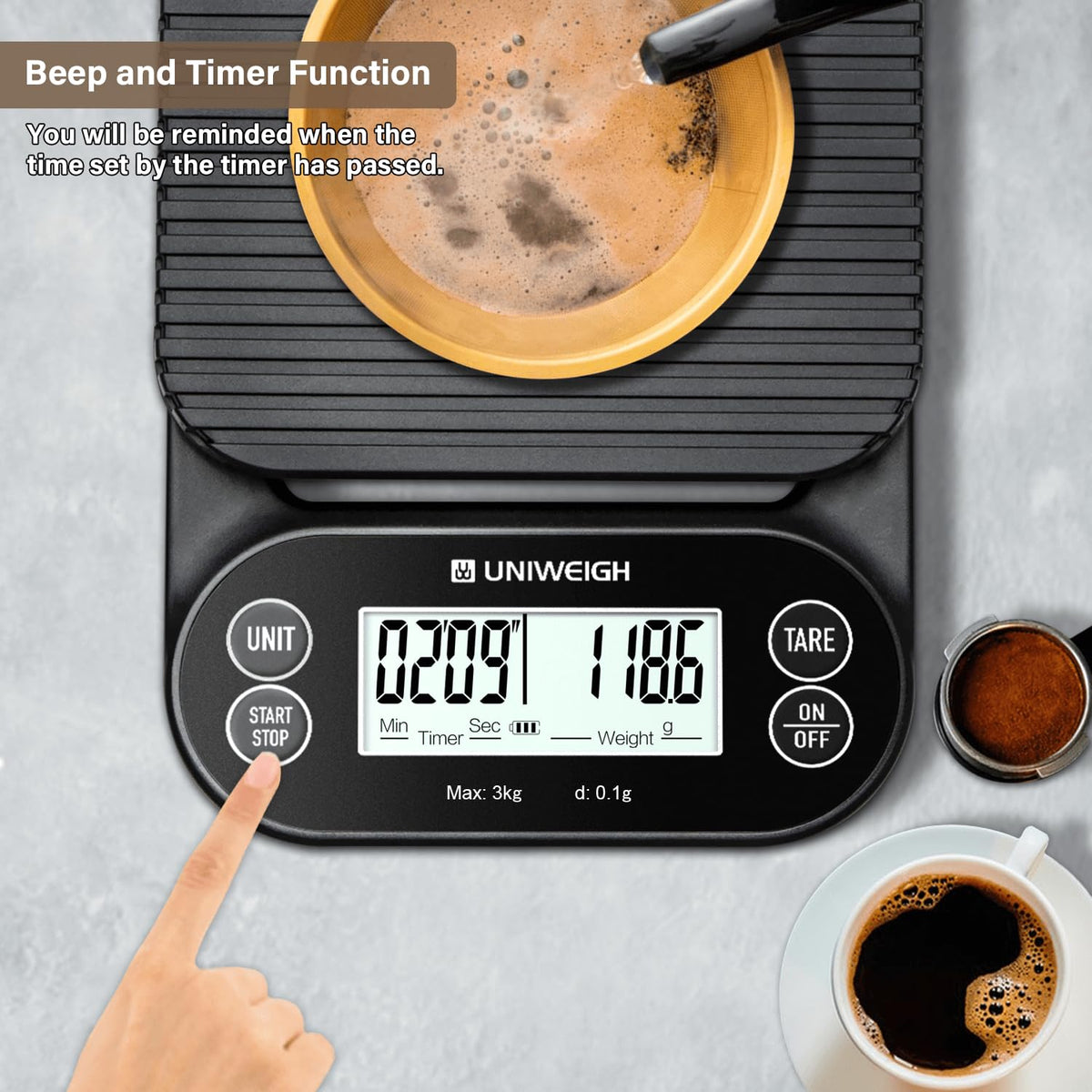 Digital Coffee Scale with Timer