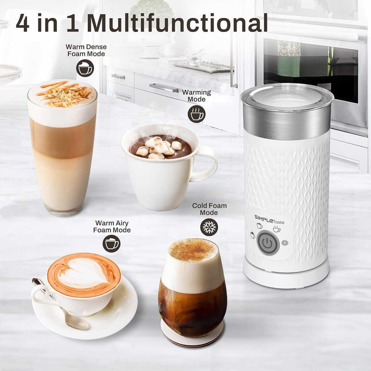 SIMPLETASTE 4-in-1 Milk Frother